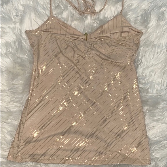 Cream/Gold Halter Top - Picture 4 of 6